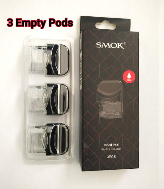 Smok Nord Pods 3ml (No Coils Included), 3's Pack