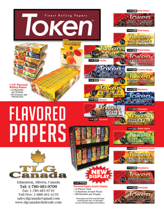 Token Flavored Cigarette Papers 24's...Sale!