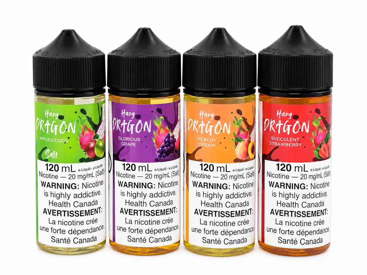 Hazy Dragon Salts - 120ml Bottles, Assorted Flavors